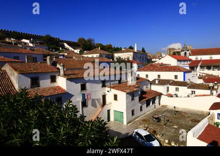 Óbidos is a town and a municipality in the Oeste region, historical province of Estremadura, and the Leiria district. Stock Photo