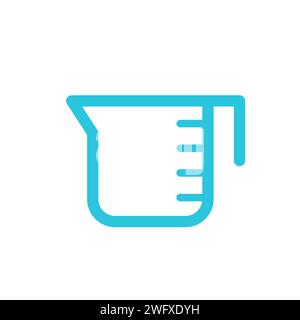 Measuring cup. From blue icon set. Stock Vector