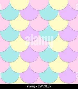 Mermaid scales, Seamless pattern Fish scales background texture Stock Vector