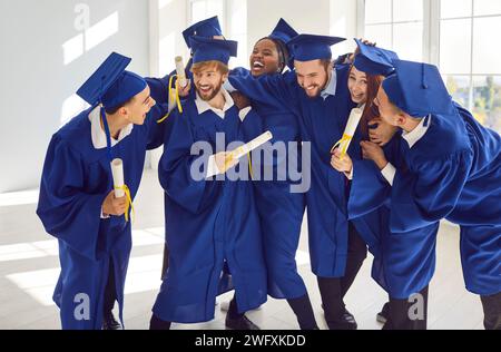 Multinational Graduates Students Celebrating Achievement Stock Photo