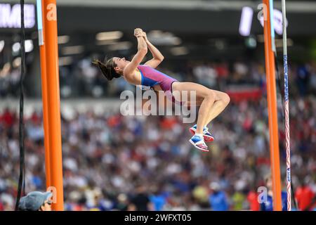 Hana MOLL participating in the Pole Vault at the World Athletics Championships in Budapest 2023. Stock Photo