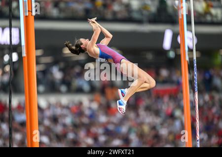 Hana MOLL participating in the Pole Vault at the World Athletics Championships in Budapest 2023. Stock Photo