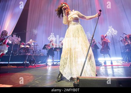 London, UK. 01 Feb 2024. Lead singer Abigail Morris of English indie rock band The Last Dinner Party performs at The Roundhouse. Credit: Justin Ng/Alamy Live News Stock Photo