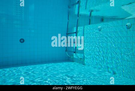 The underwater image of the swimming pool at the hotel Stock Photo