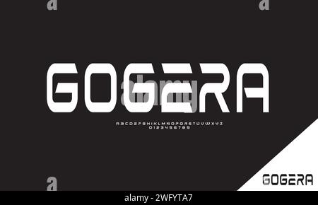 Graphic design modern minimal urban alphabet simple typography font Stock Vector