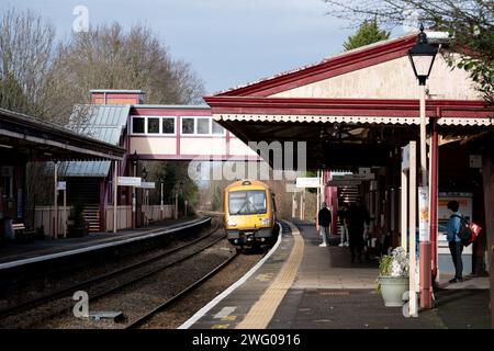 West Midlands Railway class 172 diesel arriving at Shirley station, West Midlands, UK Stock Photo