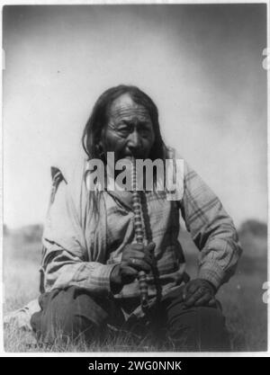 Arapaho Indian smoking pipe, c1910. Stock Photo