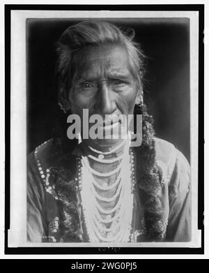 Flathead type, c1910. Photograph shows Flathead man, head-and-shoulders ...