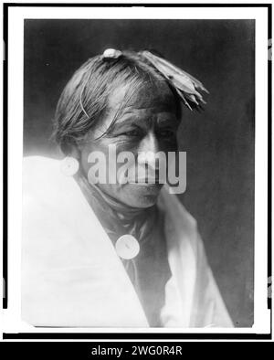 A man of Taos, c1905. Head-and-shoulders portrait of man facing slightly right. Stock Photo