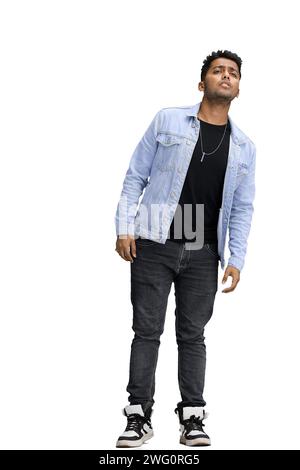 man on a white background. in full height Stock Photo