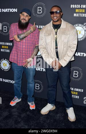 Grouchy Greg Watkins und Shawn Holiday beim 'Economic Justice Summit' der Black Music Action Coalition bei Live Nation. Beverly Hills, 01.02.2024 Stock Photo