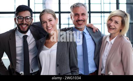 Business team people group crowd full length Stock Photo