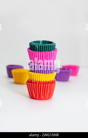 paper muffin and cupcake liners Stock Photo