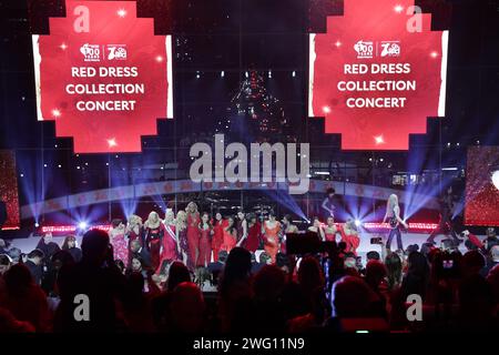 Ny, USA. 31st Jan, 2024. Lincoln Center, New York, USA, January 31, 2024 - Demi Lovato during The American Heart Associations Go Red for Women Red Dress Collection Concert 2024 at Jazz at Lincoln Center in New York City. Photo: Giada Papini Rampelotto/EuropaNewswire.Editorial Use Only. Not for Commercial USAGE! (Credit Image: © Luiz Rampelotto/ZUMA Press Wire) EDITORIAL USAGE ONLY! Not for Commercial USAGE! Stock Photo