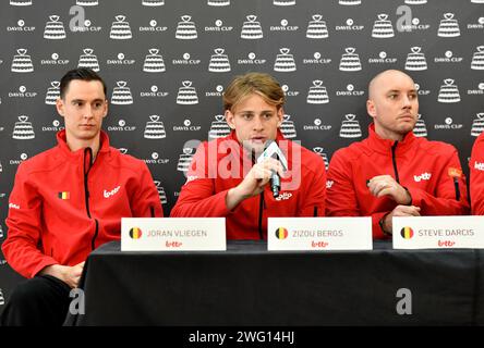 Belgian Joran Vliegen and Belgian Zizou Bergs pictured aftera the draw