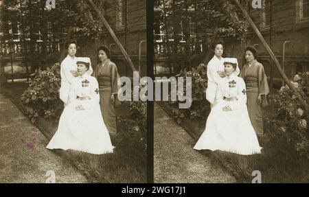 1900s Japan - Japanese Red Cross Nurse ] — A woman wearing the uniform of a  Red Cross nurse. Red Cross nurses were a symbol of modernity during the  1900s. During