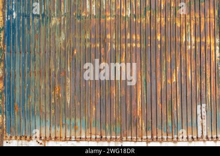 rusty old garage door texture Stock Photo