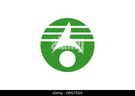 Theof a Flag of Kawaguchi, Saitama Stock Vector