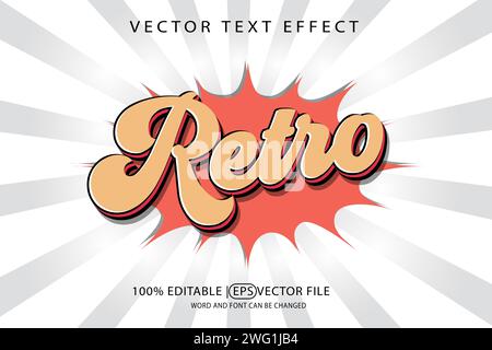 Coffee logo with editable text effect in a 3D vintage style premium vector Stock Vector