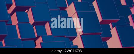 Block Digital Design Digital blocks arranged in a clean, minimalistic sequence, embodying ...