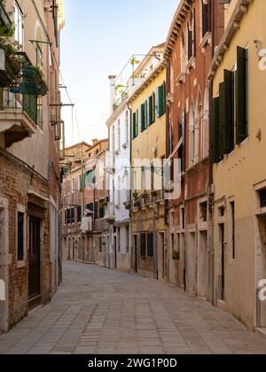 Empty street, Venice, Italy Stock Photo