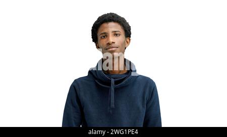 Man, close-up, on a white background Stock Photo