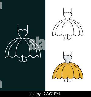 "Bridal Dress Vector Icon Design" Stock Vector