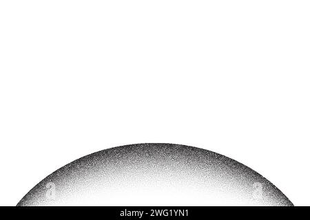 Dotwork planet pattern background. Black noise stipple dots. Dotted vector Stock Vector