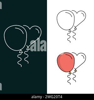 "Balloons Vector Icon Design" Stock Vector