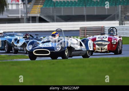 Robi Bernberg, Paul Ugo, Cooper Monaco T49, MRL RAC Woodcote Trophy & Stirling Moss Trophy for Pre-’56 & Pre-’61 Sports Cars, a one hour race featurin Stock Photo