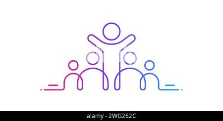 Inclusion and diversity culture equity icon. Group of persons with gender equality. Inclusion infographic symbol. Vector Stock Vector