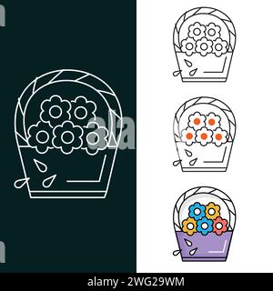 "Basket Vector Illustration Icon Design" Stock Vector