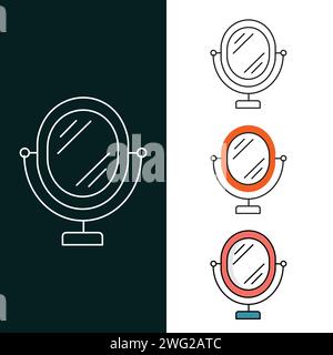 "Mirror Vector Illustration Icon Design" Stock Vector