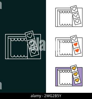 "Photo Booth Vector Illustration Icon Design" Stock Vector