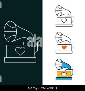 "Gramophone Vector illustration Icon Design" Stock Vector