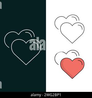 "Hearts Vector Illustration Icon Design" Stock Vector