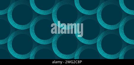 Dotwork circles seamless pattern background. Noise stipple dots texture. Dotted vector Stock Vector