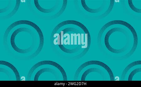 Dotwork circles seamless pattern background. Noise stipple dots texture. Dotted vector Stock Vector