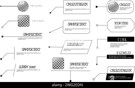 Callouts. Title text labels technology callout marketing titles boxes ...