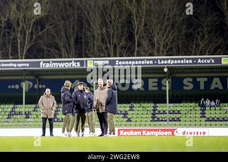 Dordrecht, Netherlands. 02nd Feb, 2024. DORDRECHT, 02-02-2024, M-Scores Stadion, season 2023/2024, Dutch Keuken Kampioen Divisie Football, match between Dordrecht and Groningen, Groningen arrives at the stadium Credit: Pro Shots/Alamy Live News Stock Photo