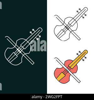 "Violin Vector illustration Icon Design" Stock Vector