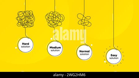 Simplify complex process background. Simple idea solution purpose. Mind confuse. Vector Stock Vector