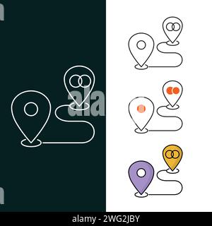 "Destination, GPS, Vector illustration Icon Design" Stock Vector