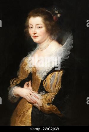 Peter Paul Rubens painting, 'Portrait of a Woman', c.1625-30, oil on panel; Possibly Elizabeth Fourmont, his sister-in-law. 17th century portrait. Stock Photo