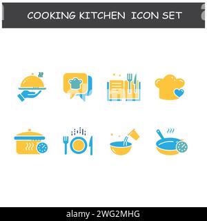 "Set Of Cooking Vector Illustration Icon Design" Stock Vector