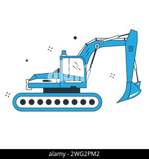 Excavator Vector Illustration Icon Design Stock Vector