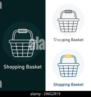 Shopping Basket Vector Illustration Icon Design Stock Vector