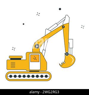 Excavator Vector Illustration Icon Design Stock Vector
