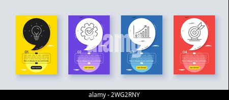 Poster brochure with quotes. Cover book presentation with timeline steps. Minimal flyer layout. Vector Stock Vector