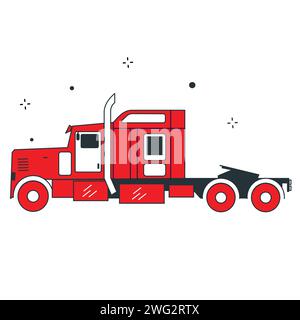 Road Truck Vector Illustration Icon Design Stock Vector